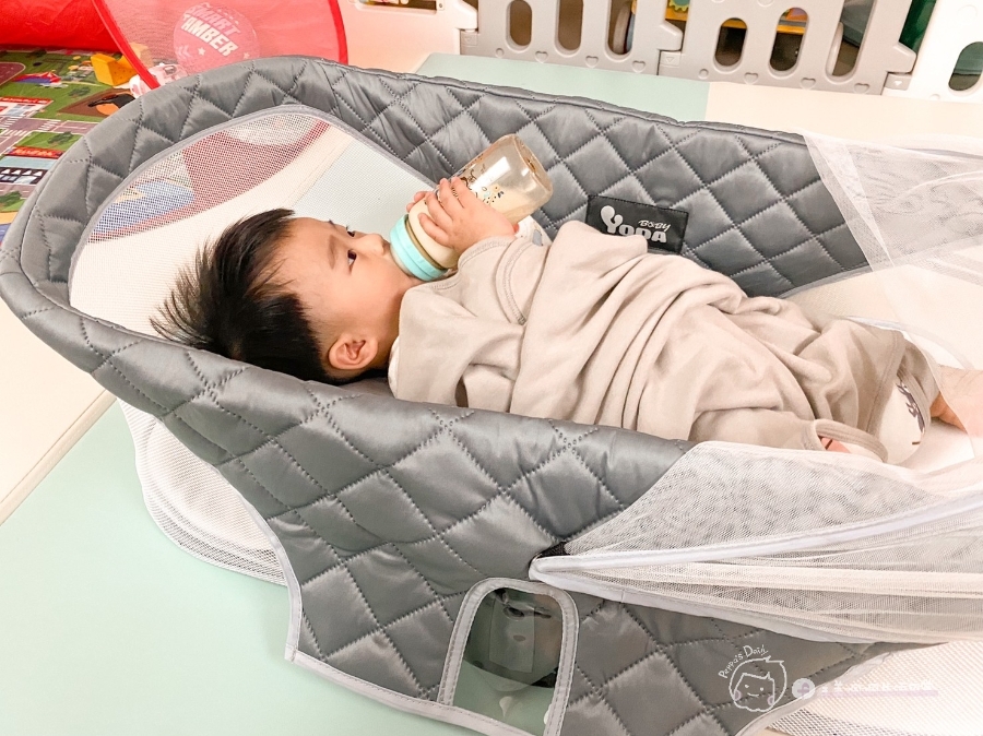 [開箱]育兒好物推薦|安全實用超便利-YODA旅行多功能嬰兒床中床/床上床_img_43