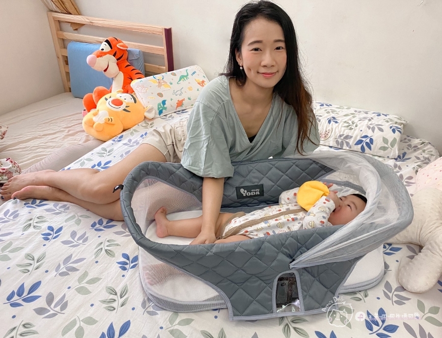 [開箱]育兒好物推薦|安全實用超便利-YODA旅行多功能嬰兒床中床/床上床_img_45
