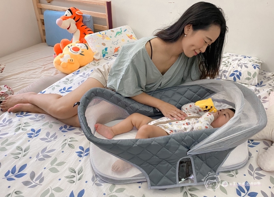 [開箱]育兒好物推薦|安全實用超便利-YODA旅行多功能嬰兒床中床/床上床_img_36