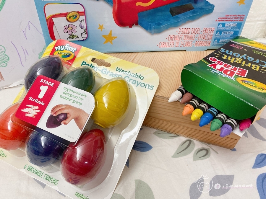 育兒推薦|幼兒美術-美國Crayola繪兒樂幼兒系列-一卡塗鴉板隨處畫-2合1桌上型塗鴉板/幼兒可水洗掌握蛋型蠟筆_img_54